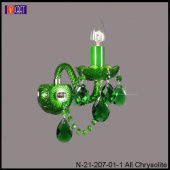 На фотографії Бра Glass LPS N-21-207/01/1 all chrisolite Ni з розділу Glass LPS колір корпусу Зелений. на 1 джерела світла