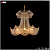 На фотографії Люстра Glass LPS L-15-722/06/6 з розділу Люстри VIP Класу колір корпусу Золото на 6 джерела світла