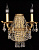 На фотографії Бра Кришталеве SD-8588A/2+2B CP BRS+CF з розділу Кришталеві колір корпусу Золото на 1 джерела світла