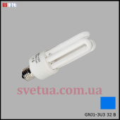 Лампа енергосберігаюча GNJ1 3U3-32 BL синя фото