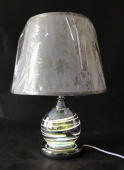 На фотографії Настольная лампа SG-T8887/1TL CH+ZZ+SHADE з розділу Декоративні настільні лампи колір корпусу Комбінований на 1 джерела світла