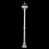 На фотографии Садово - парковый светильник D-4010/1BS WT из раздела Столбы цвет корпуса Белый на 1 источника света