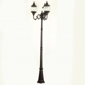 На фотографії Садово-парковий світильник KX-17021/P3 CFG з розділу Стовби колір корпусу  на 3 джерела світла