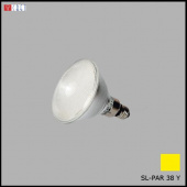 На фотографии Лампочка светодиодная SL-PAR 38 YL желтая  из раздела Светодиодные цвет корпуса  на  источника света