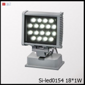 На фотографії Світильник світлодіодний SI-CBLED0154 18*1W WHITE з розділу Прожектори світлодіодні колір корпусу Сірий на 18 джерела світла