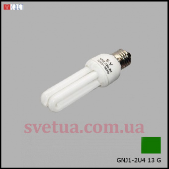 Лампа енергосберігаюча GNJ1 2U4-13 GREN зелена фото