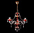 На фотографии Люстра Декоративная SJ-9150/3P RD из раздела Люстры цвет корпуса Красный на 3 источника света