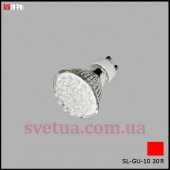Лампочка Светодиодная SL-GU10- 30 R красная фото