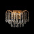 На фотографии Бра Хрустальное SH-2304/2AW FG из раздела Хрустальные цвет корпуса Золото на 2 источника света