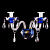 На фотографии Бра Декоративное SJ-9151/2W BL из раздела Бра цвет корпуса Синий на 2 источника света