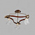 На фотографии Люстра Декоративная SJ-1768/3C AB+PNT из раздела Люстры цвет корпуса Медь на 3 источника света