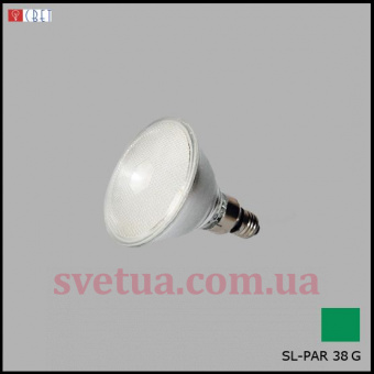Лампочка світлодіодна SL-PAR 38 GN зелена  фото