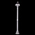 На фотографії Садово-парковий світильник D-4010/1BS WT з розділу Стовби колір корпусу Білий на 1 джерела світла