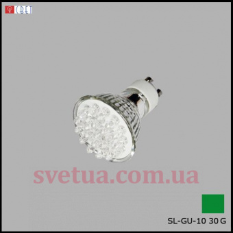 Лампочка Светодиодная SL-GU10- 30 G зелена фото