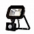 На фотографии Прожектор  с датчиком движения SLP-20W  SMD LED 6000K Д/Р BK из раздела Прожекторы светодиодные цвет корпуса Чёрный на  источника света