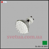 Лампочка Светодиодная SL-GU10- 30 G зеленая фото