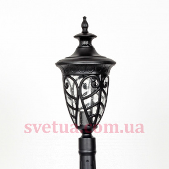 На фотографии Садово - парковый светильник KX-4103 BK  из раздела Столбы цвет корпуса Черный на 1 источника света