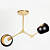 На фотографії Люстра Декоративна SY-6103/2 BK з розділу Декоративні колір корпусу Золото на 2 джерела світла