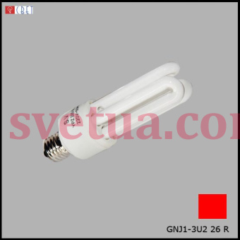 Лампа енергосберігаюча GNJ1 3U2-26 RD червона фото