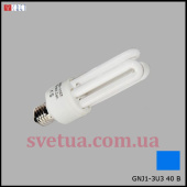Лампа енергосберігаюча GNJ1 3U3-40 BL синя фото