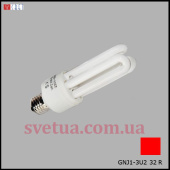 Лампа енергосберігаюча GNJ1 3U2-32 RD червона фото